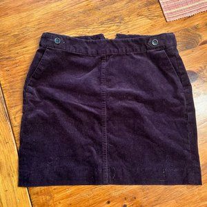 EUC Banana Republic - Deep Purple Corduroy Mini Skirt Sz 0
